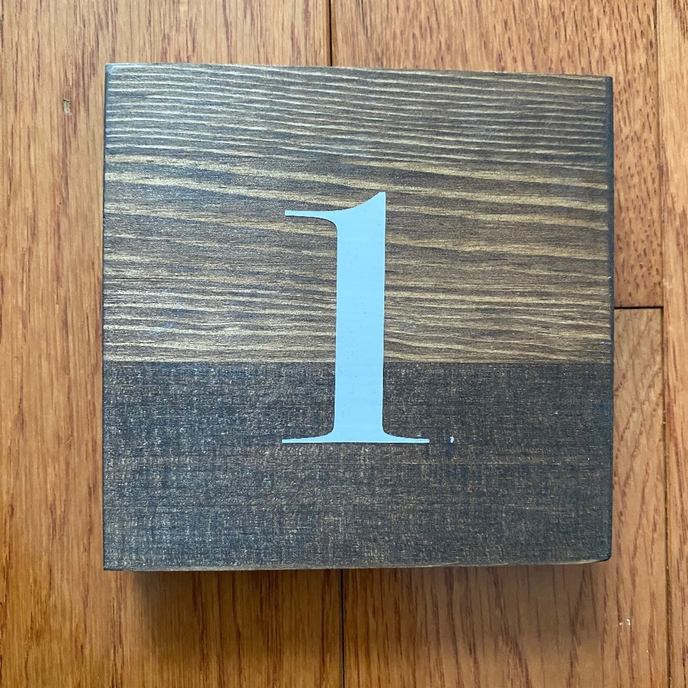 Wooden table numbers